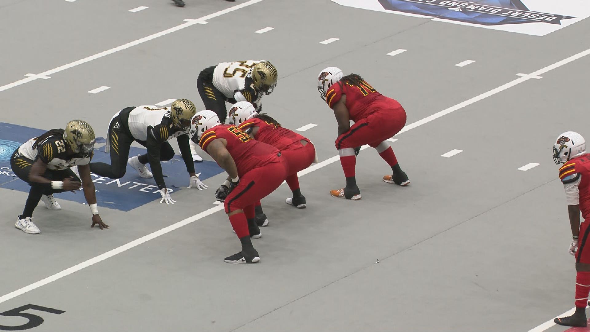 Sugar Skulls (22) offensive line in red